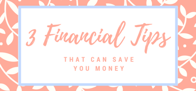 3 financial tips